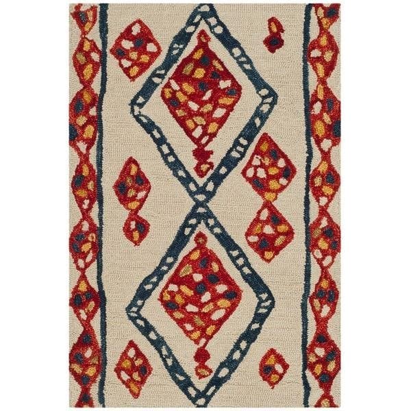 Safavieh 5 x 8 ft. Aspen Hand Tufted Medium Rectangle Area RugIvory & Multi - APN702A-5