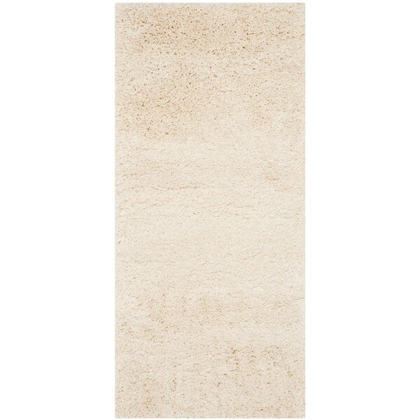 Safavieh Shag Power Loomed Runner RugIvory 2 ft.3 in. x 21 ft. - SG151-1212-221