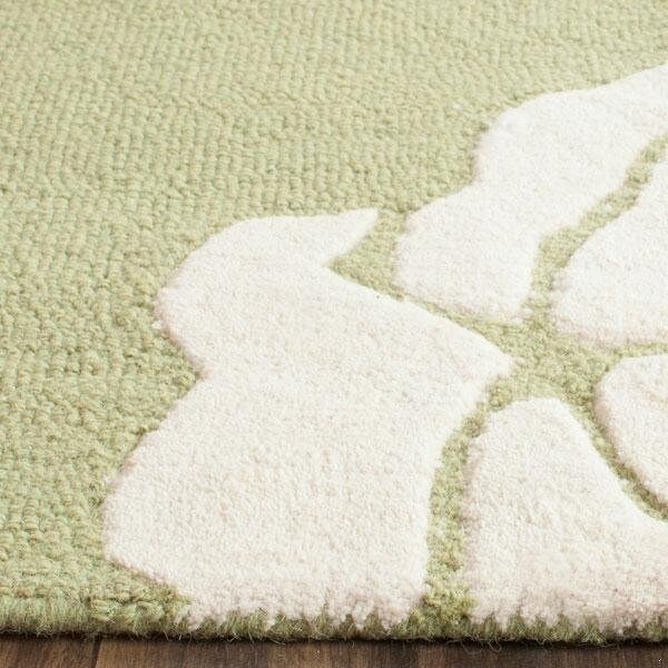 Safavieh 3 x 5 ft. Cambridge Hand Tufted Small Rectangle Area RugLime & Ivory - CAM782N-3