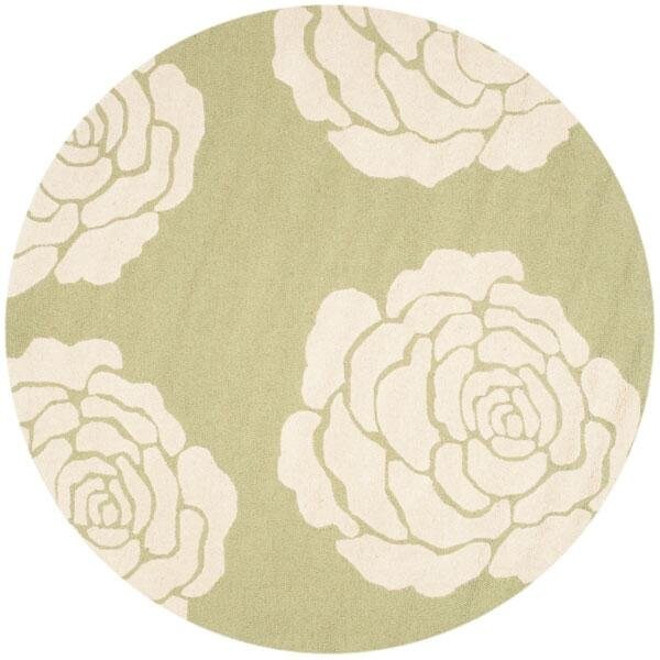 Safavieh 3 x 5 ft. Cambridge Hand Tufted Small Rectangle Area RugLime & Ivory - CAM782N-3