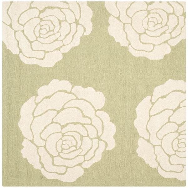 Safavieh 3 x 5 ft. Cambridge Hand Tufted Small Rectangle Area RugLime & Ivory - CAM782N-3