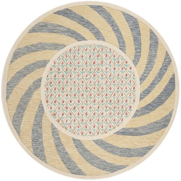 Safavieh Novelty 5 ft. Round Area Rug Ivory Blue & Rose - NOV108A-5R