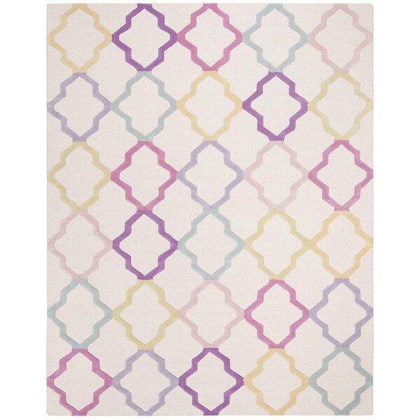 Safavieh Hand Tufted 8 x 10 ft. Kids Preppy RugIvory & Multicolor Rectangle - SFK102A-8