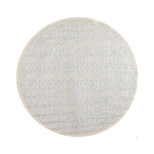 Safavieh 2 ft.-6 in. x 10 ft. Runner Transitional Cambridge- Light Blue and Ivory Hand Tufted Rug - CAM123A-210