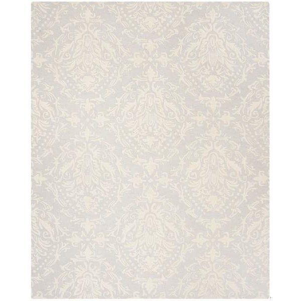 Safavieh Blossom Hand Tufted Square RugLight Grey & Ivory 6 x 6 ft. - BLM107A-6SQ