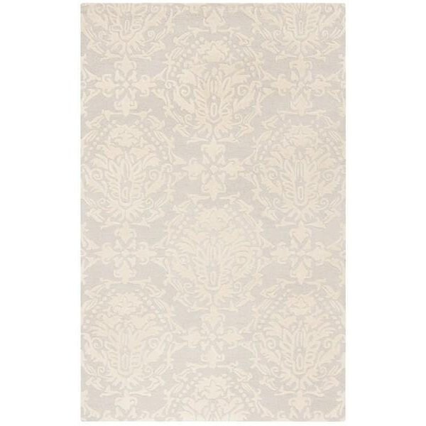 Safavieh Blossom Hand Tufted Square RugLight Grey & Ivory 6 x 6 ft. - BLM107A-6SQ