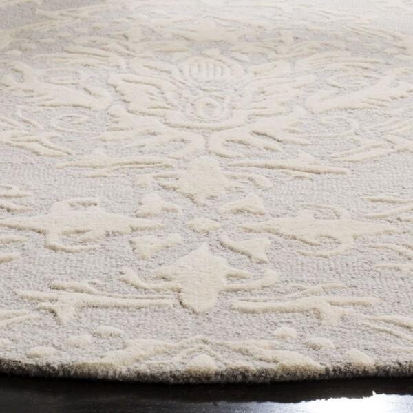 Safavieh Blossom Hand Tufted Square RugLight Grey & Ivory 6 x 6 ft. - BLM107A-6SQ
