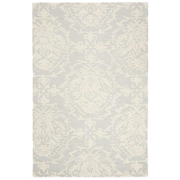 Safavieh Blossom Hand Tufted Square RugLight Grey & Ivory 6 x 6 ft. - BLM107A-6SQ