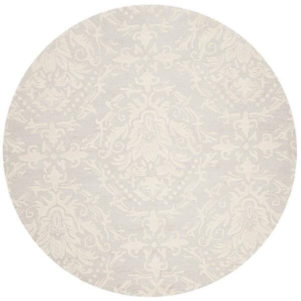 Safavieh Blossom Hand Tufted Square RugLight Grey & Ivory 6 x 6 ft. - BLM107A-6SQ