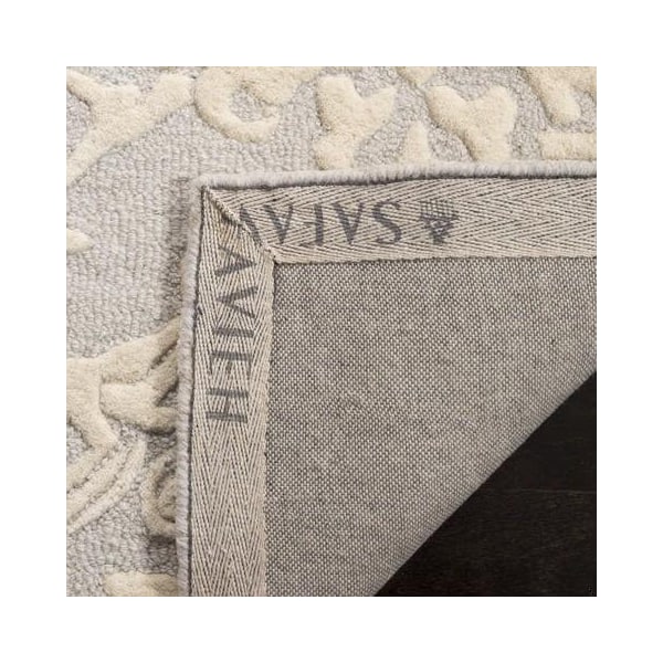 Safavieh Blossom Hand Tufted Square RugLight Grey & Ivory 6 x 6 ft. - BLM107A-6SQ