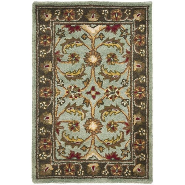 Safavieh 2 ft. x 3 ft. Accent- Traditional Heritage Blue And Brown Hand Tufted Rug - HG962A-2