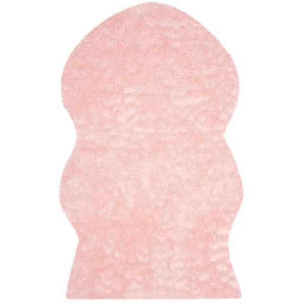 Safavieh Faux Sheep Skin Hand Tufted Runner Rug- Pink- 2 ft. 6 in. x 6 ft. - FSS115G-26