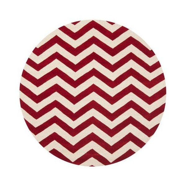 Safavieh Chatham Hand Tufted Rectangle Rug- Red - Ivory- 3 x 5 ft. - CHT715G-3