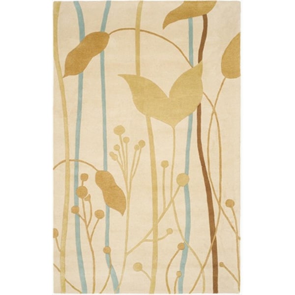 Safavieh 2 x 3 ft. Accent Contemporary Soho Beige and Multi Color Hand Tufted Rug - SOH746A-2