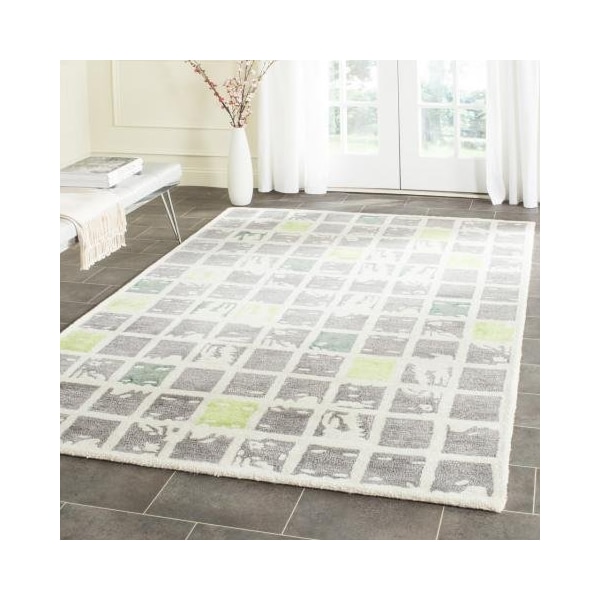 Safavieh Bella Hand Tufted Runner Rug, Grey and Ivory - 2 ft.-3 in. x 9 ft. - BEL130B-29