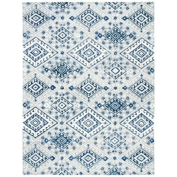 Safavieh Aspen Hand Tufted Square Area RugGrey & Navy 7 x 7 ft. - APN826F-7SQ