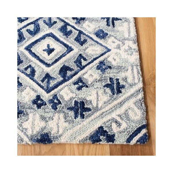 Safavieh Aspen Hand Tufted Square Area RugGrey & Navy 7 x 7 ft. - APN826F-7SQ
