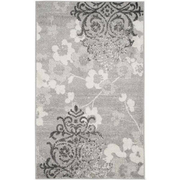 Safavieh Adirondack Runner Area Rug, Silver and Ivory - 2 ft. - 6 in. x 12 ft. - ADR114B-212
