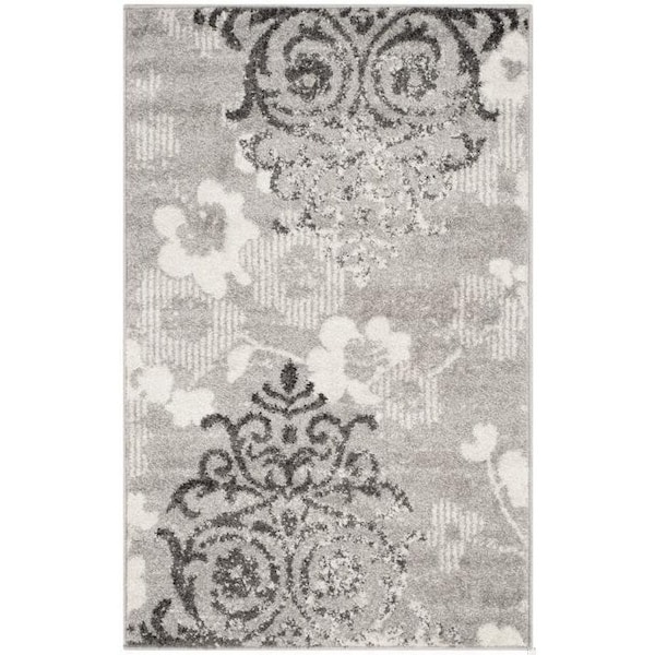 Safavieh Adirondack Runner Area Rug, Silver and Ivory - 2 ft. - 6 in. x 12 ft. - ADR114B-212