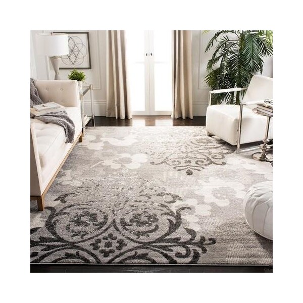 Safavieh Adirondack Runner Area Rug, Silver and Ivory - 2 ft. - 6 in. x 12 ft. - ADR114B-212
