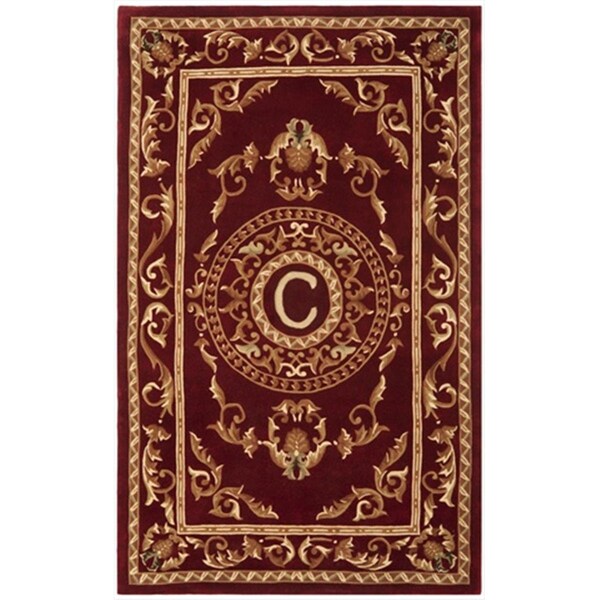 Safavieh 5 x 8 ft. Medium Rectangle Contemporary Naples Burgundy Hand Tufted Rug - NA519C-5