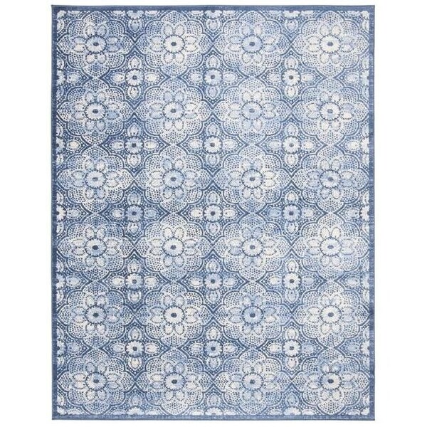 Safavieh 5 ft. 3 in. x 7 ft. 6 in. Brentwood Rectangle Power-Loomed Rug Navy & Creme - BNT862N-5