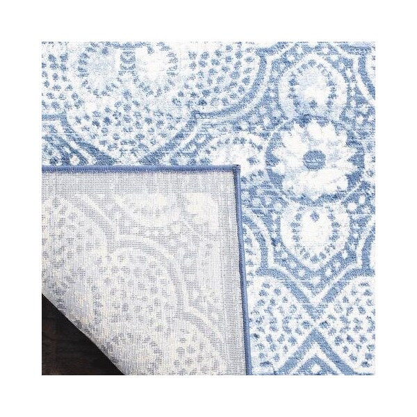 Safavieh 5 ft. 3 in. x 7 ft. 6 in. Brentwood Rectangle Power-Loomed Rug Navy & Creme - BNT862N-5
