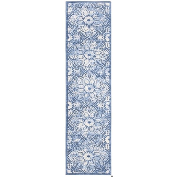 Safavieh 5 ft. 3 in. x 7 ft. 6 in. Brentwood Rectangle Power-Loomed Rug Navy & Creme - BNT862N-5