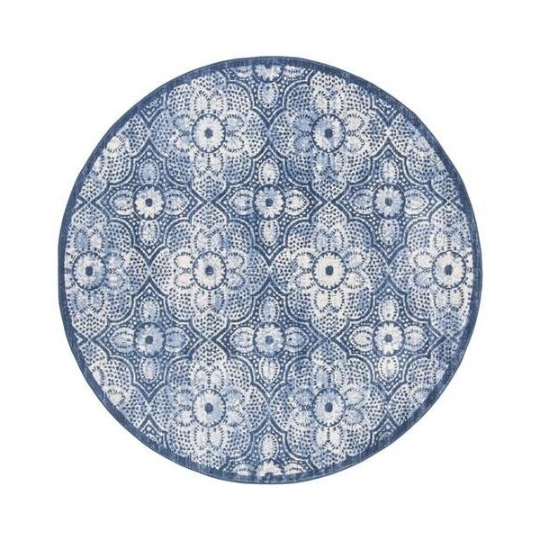 Safavieh 5 ft. 3 in. x 7 ft. 6 in. Brentwood Rectangle Power-Loomed Rug Navy & Creme - BNT862N-5