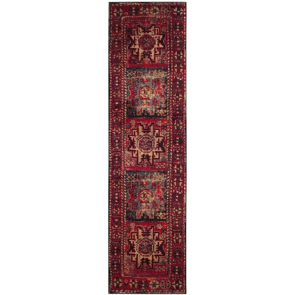Safavieh Vintage Hamadan Runner Rug, Red and Multicolor - 2 ft.-3 in. x 22 ft. - VTH213A-222