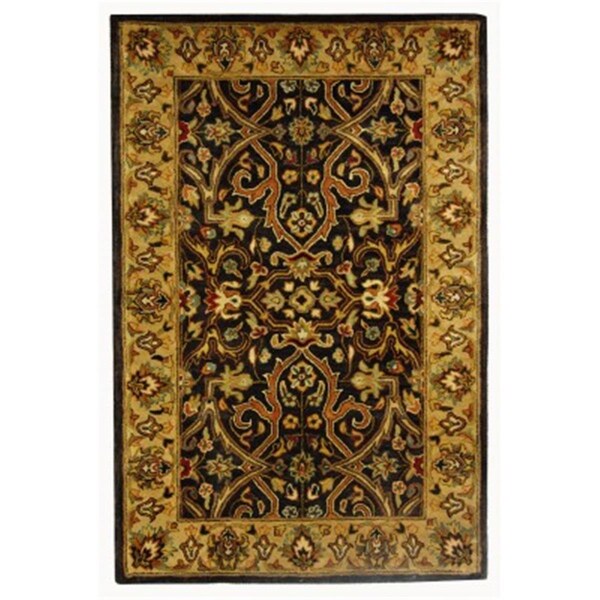 Safavieh 4 x 6 ft. Small Rectangle- Traditional Heritage Charcoal And Beige Hand Tufted Rug - HG644A-4