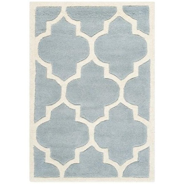 Safavieh Chatham Hand Tufted Accent Rug- Blue - Ivory- 2 x 3 ft. - CHT733B-2