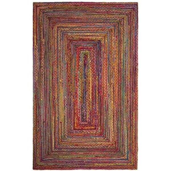 Safavieh Cape Cod Hand Woven Runner Rug, Red and Multi Color - 2 ft.-3 in. x 12 ft. - CAP202A-212