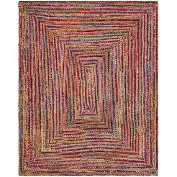 Safavieh Cape Cod Hand Woven Runner Rug, Red and Multi Color - 2 ft.-3 in. x 12 ft. - CAP202A-212