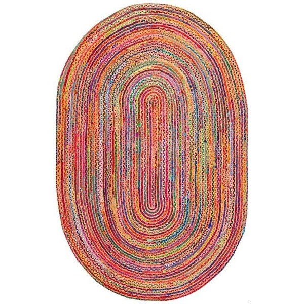 Safavieh Cape Cod Hand Woven Runner Rug, Red and Multi Color - 2 ft.-3 in. x 12 ft. - CAP202A-212