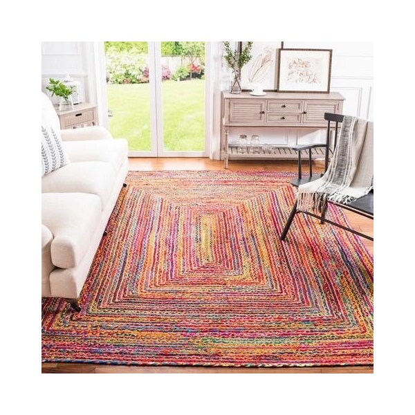 Safavieh Cape Cod Hand Woven Runner Rug, Red and Multi Color - 2 ft.-3 in. x 12 ft. - CAP202A-212