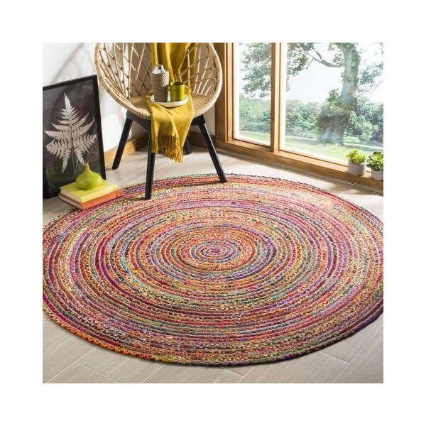 Safavieh Cape Cod Hand Woven Runner Rug, Red and Multi Color - 2 ft.-3 in. x 12 ft. - CAP202A-212