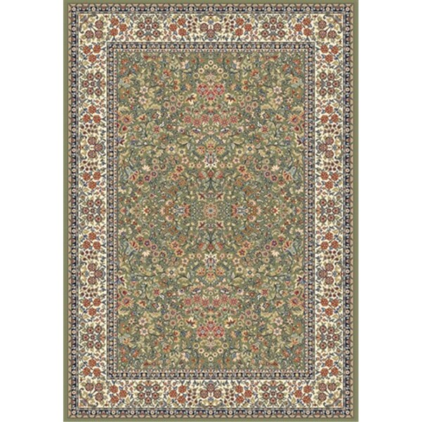 Dynamic Rugs Ancient Garden 5 ft. 3 in. x 7 ft. 7 in. 57078-4444 Rug - Green/Ivory - AN69570784444