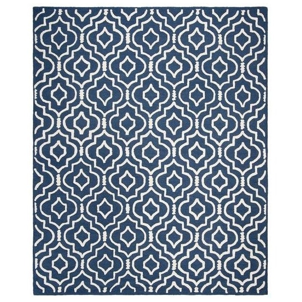 Safavieh 3 x 5 ft. Cambridge Hand Tufted Rug, Small Rectangle - Navy Blue and Ivory - CAM141G-3