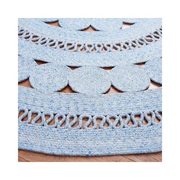 Safavieh 4 x 4 ft. Cape Cod Round Area Rug, Blue - CAP222M-4R