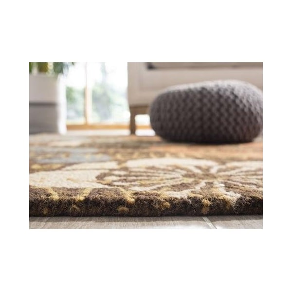 Safavieh 2 ft.-6 in. x 4 ft. Blossom Hand Hooked Accent Area Rug, Brown and Multicolor - BLM923A-24