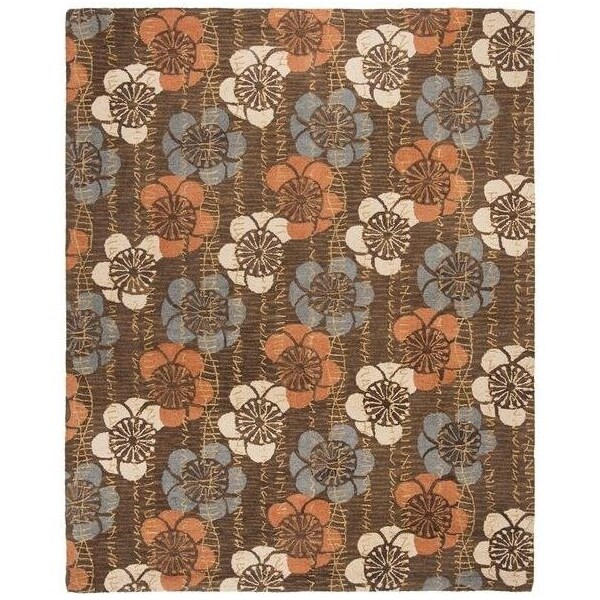 Safavieh 2 ft.-6 in. x 4 ft. Blossom Hand Hooked Accent Area Rug, Brown and Multicolor - BLM923A-24