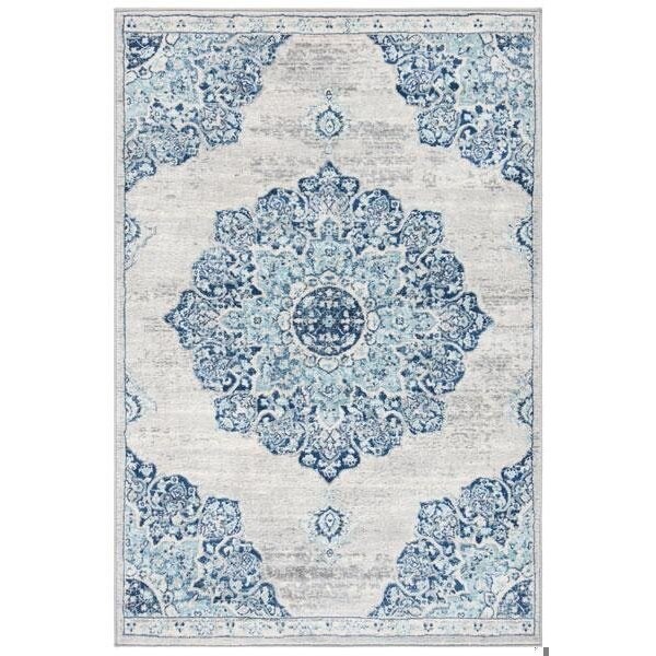 Safavieh 5 ft. 3 in. x 7 ft. 6 in. Brentwood Rectangle Power Loomed RugNavy & Grey - BNT849M-5