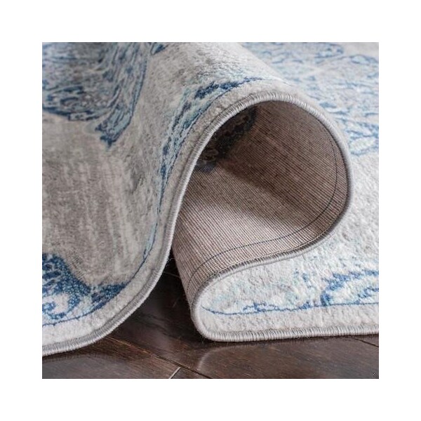 Safavieh 5 ft. 3 in. x 7 ft. 6 in. Brentwood Rectangle Power Loomed RugNavy & Grey - BNT849M-5