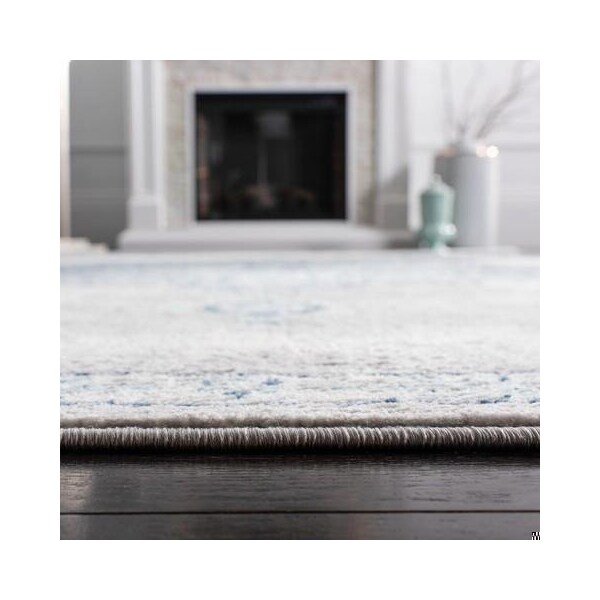 Safavieh 5 ft. 3 in. x 7 ft. 6 in. Brentwood Rectangle Power Loomed RugNavy & Grey - BNT849M-5