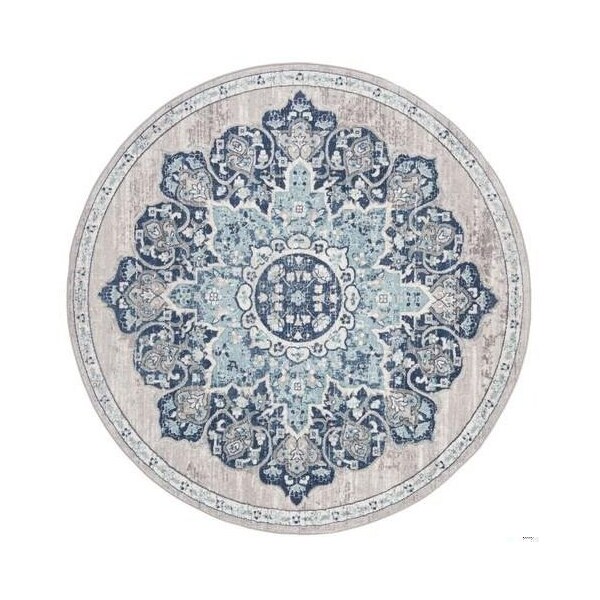 Safavieh 5 ft. 3 in. x 7 ft. 6 in. Brentwood Rectangle Power Loomed RugNavy & Grey - BNT849M-5
