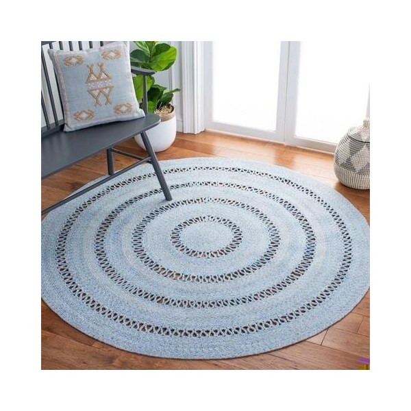 Safavieh 3 x 3 ft. Cape Cod Round Area Rug, Blue - CAP221M-3R