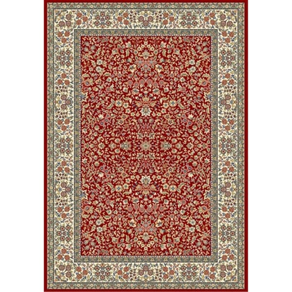 Dynamic Rugs Ancient Garden 2 ft. 2 in. x 11 in. 57078-1414 Rug - Red/Ivory - AN212570781414