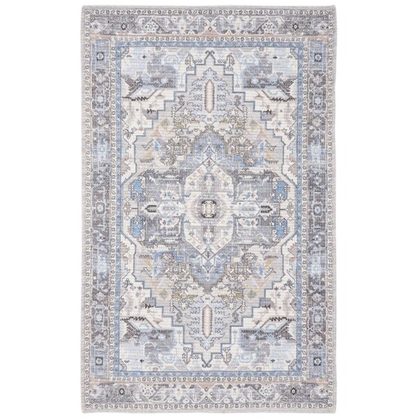 Safavieh 4 x 6 ft. Saffron Rectangle Power Loomed Rug Grey & Ivory - SFN202F-4