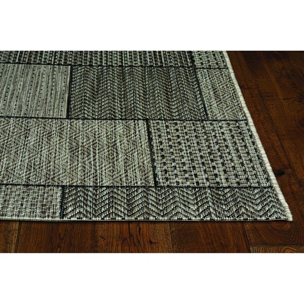 Palacedesigns 47 x 31 in. Grey Polypropylene Rug - PA2627451
